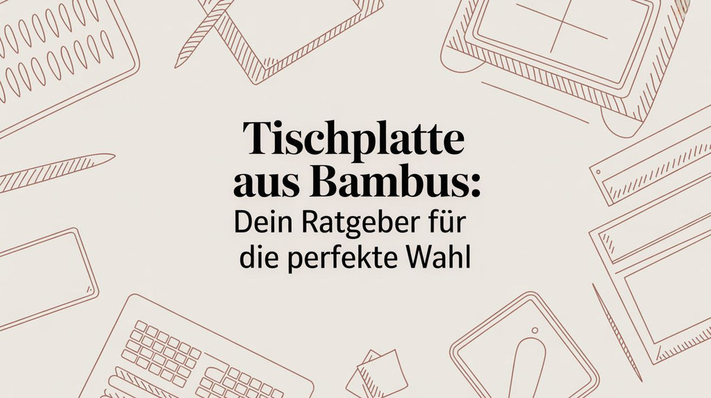 Tischplatte aus Bambus: Dein Ratgeber für die perfekte Wahl